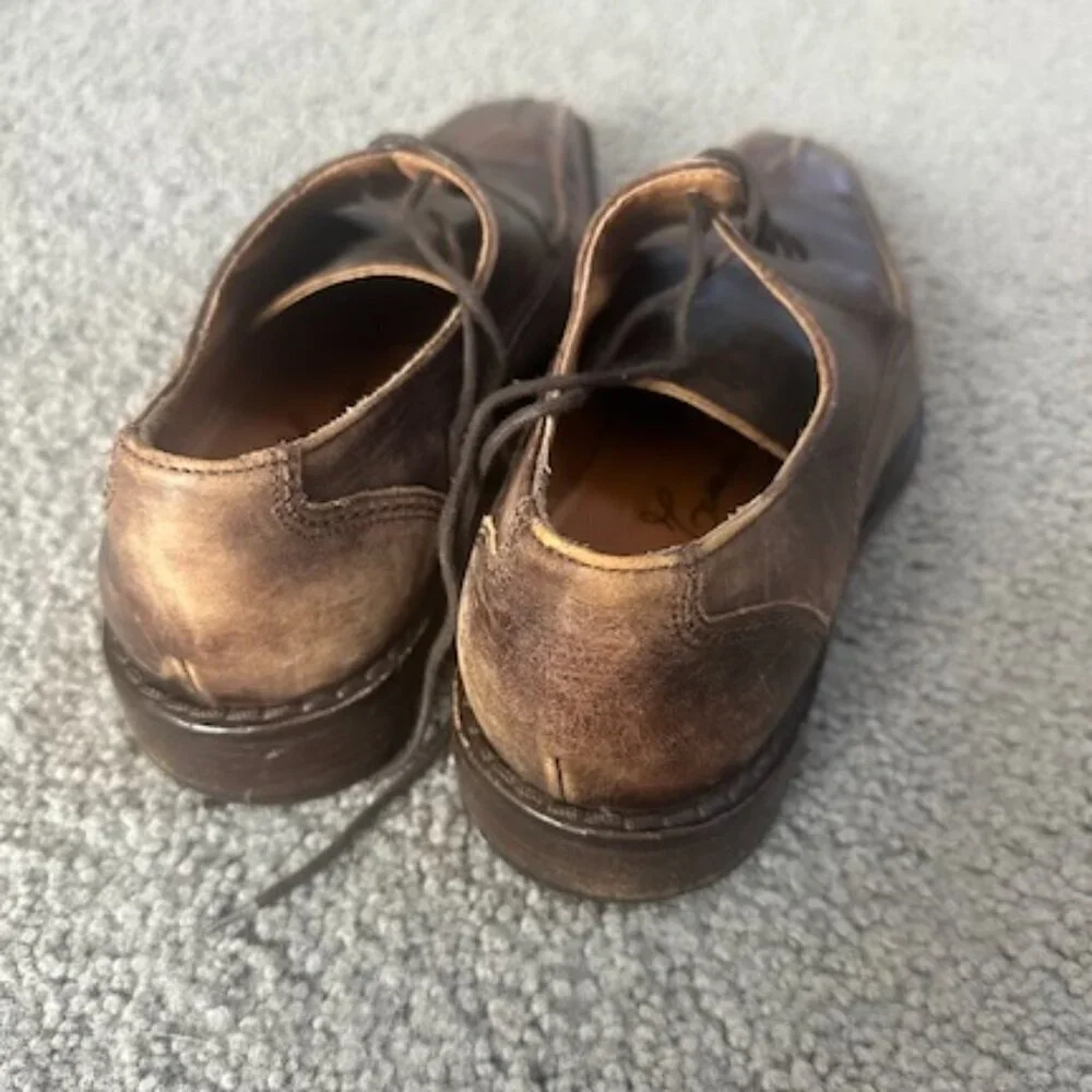 Caldoberia Coseauan Brown Leather Oxfords - Handmade in Italy - Sz. 43 - VGUC